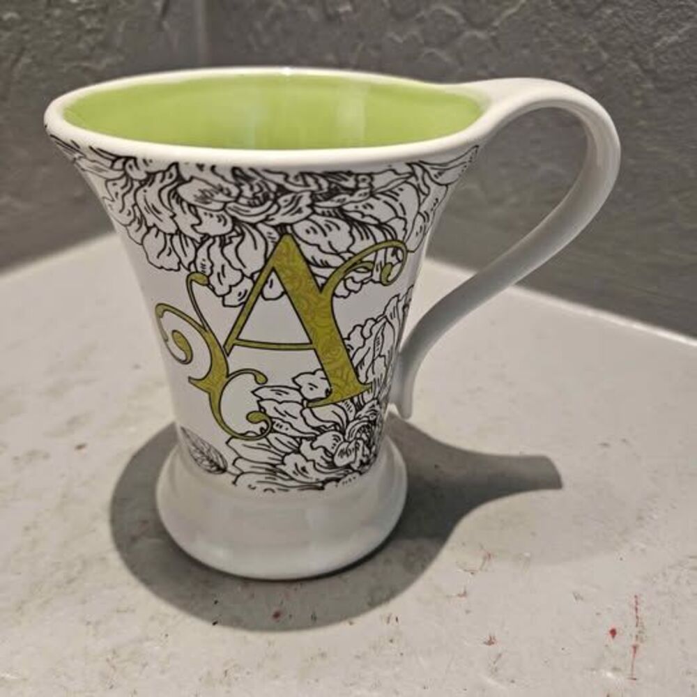 Cypress Ceramic Monogram 'A' Coffee Mug